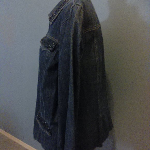 Beaded Stretch Denim - Picture 5 of 8